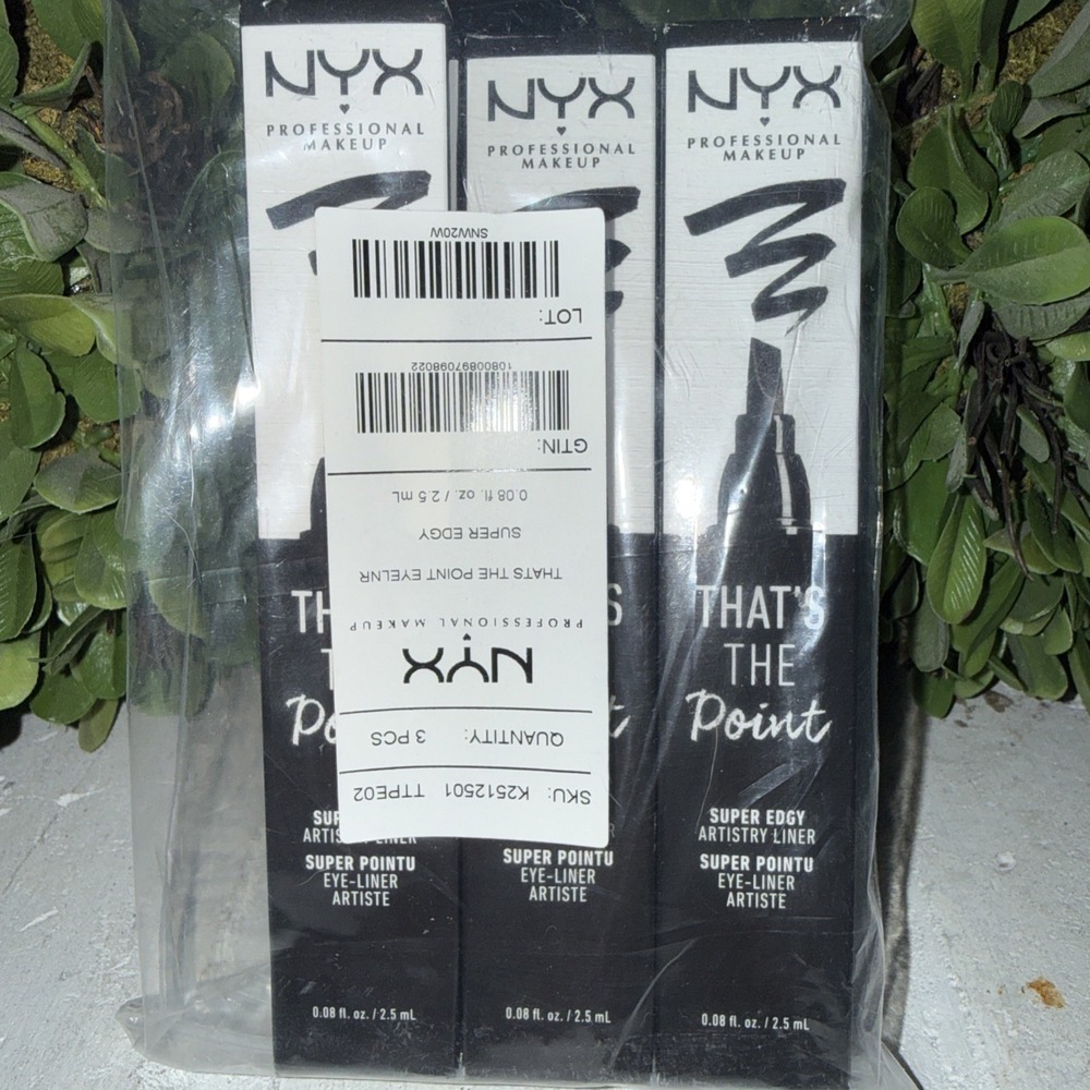 NYX That's The Point Liquid Eyeliner, Super Edgy *NIB*‎ 3 Pack *Black